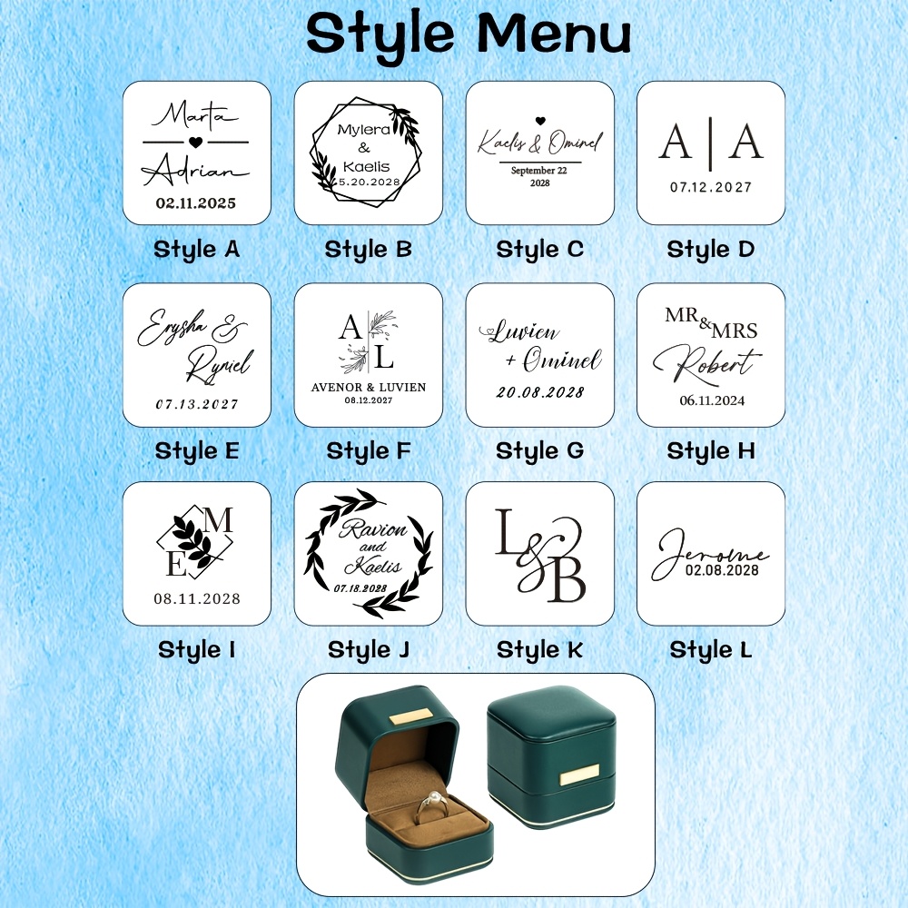 Personalized Faux Leather Jewelry Box for Engagement and Wedding